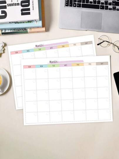 BUBU Monthly Planner - White Monthly Planner To Help You Stay Organized - To-Do List And Schedule Notebook, Suitable For Students, Professionals And Families, Back To School Supplies