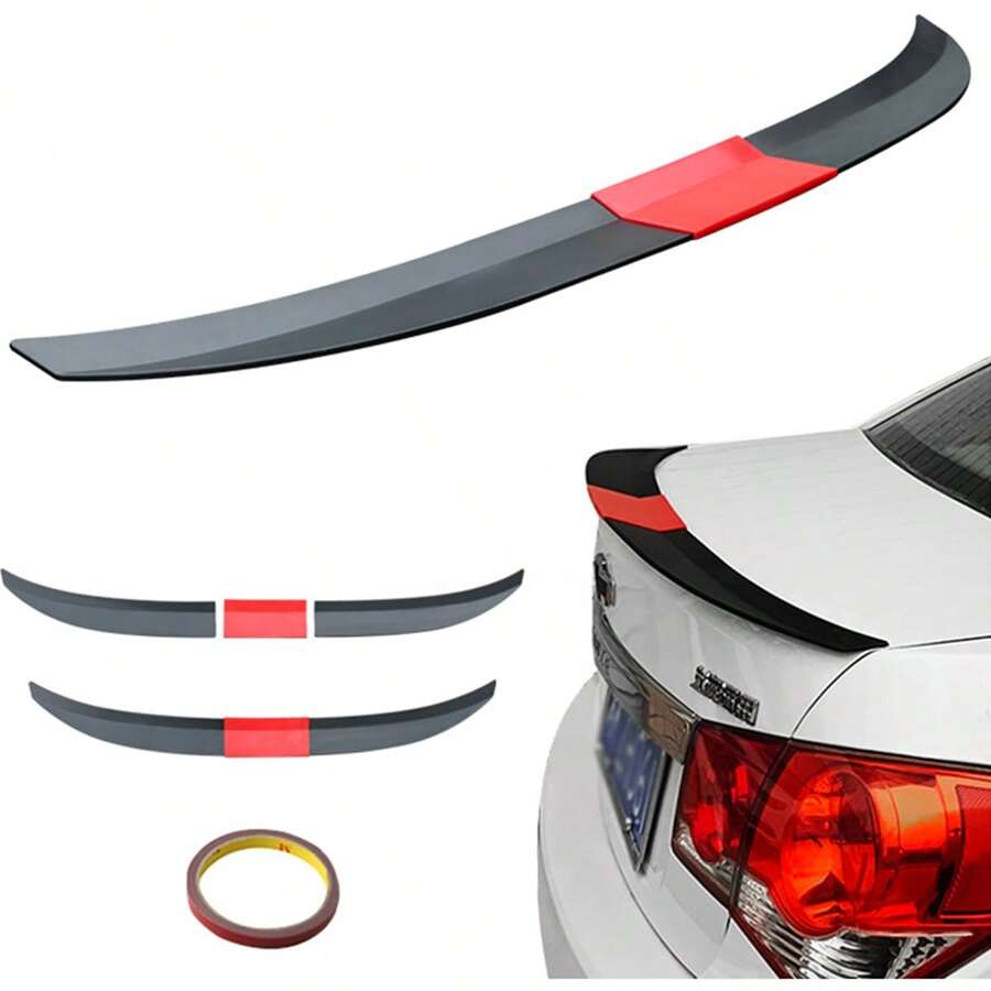 1 Juego De Alerón Para El Techo Del Auto De Tres Segmentos Con Combinación En Rojo, Adecuado Para Todos Los Autos - Rojo - Ver 1
