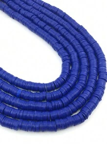 1 股 350 顆 6 毫米扁平圓形聚合物粘土珠 Diy 珠寶製作寬鬆間隔珠適合女士 Diy 手鍊、項鍊、耳環