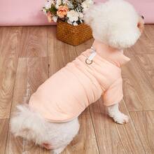 秋天和冬天寵物狗衣服,絲絨狗衣服,厚外套,小狗背帶背心,絨毛貴賓犬寵物衣服