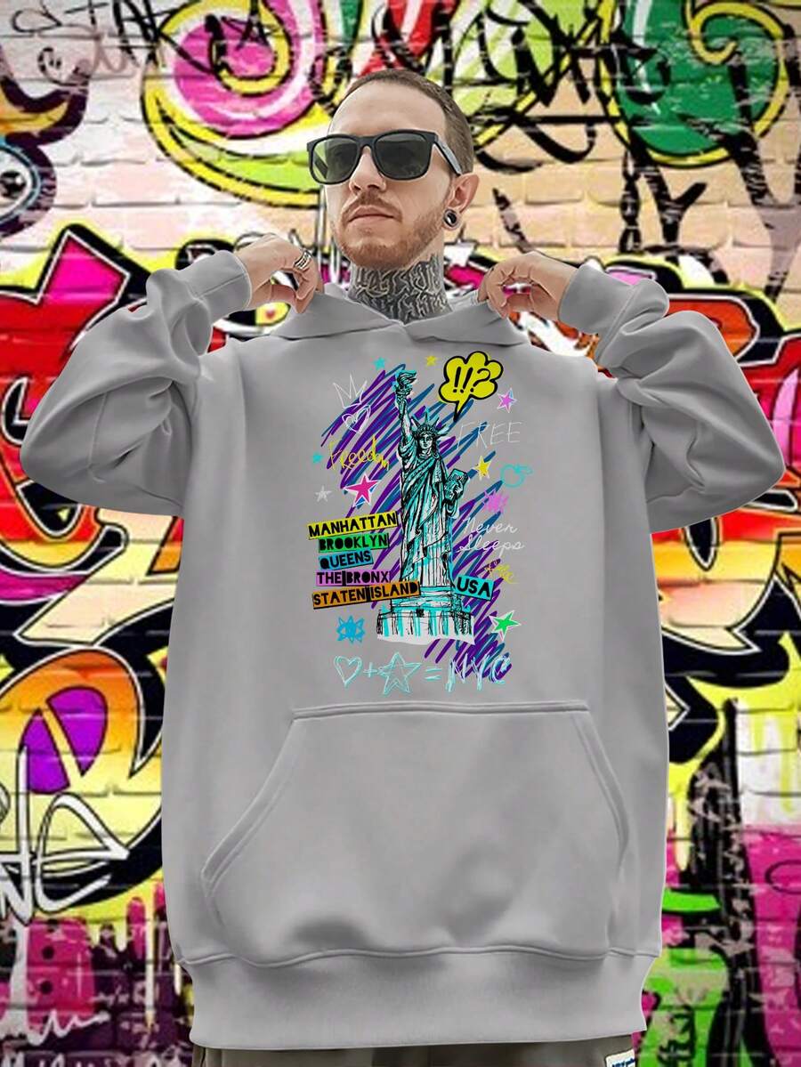 Men Sweatshirts - 灰色 - 查看 1