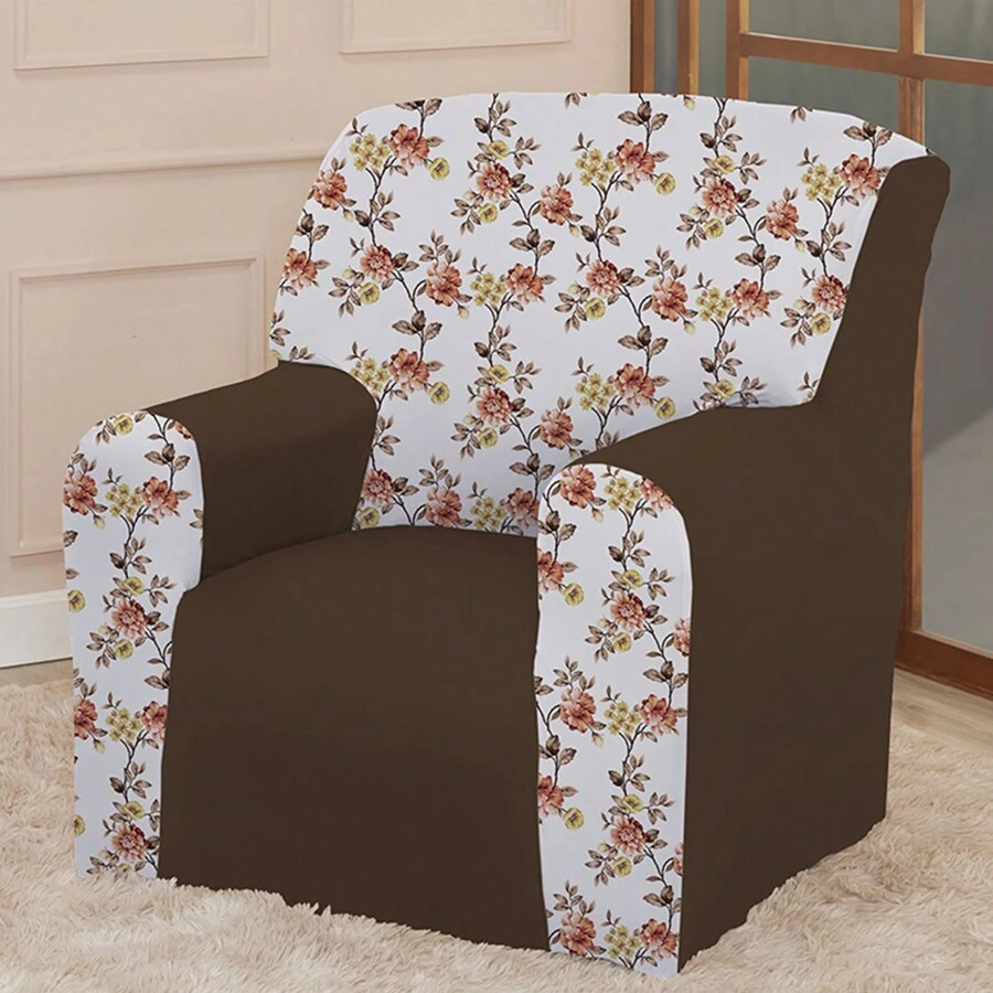 Sofa Cover Protector For Coladinha 1-Seater Dad Armchair Mixed Floral Print Loose - 黑與白 - 查看 1