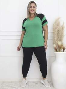 Plus Size Co-Ords - Màu xanh chanh - Xem 2