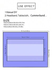 110g Lightweight & Soft Polyester Fabric, 1pc Butterfly & Rabbit Design, DIY For Tablecloth, Wall Hanging, Clothing, Bag, Dust Cover, Pillow - Multicolor - View 4