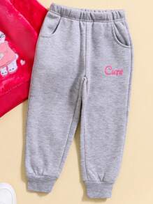 Conjunto Pants 2 piezas Sudadera Peluche y Joggers para Niña y Bebé 1-5 Años Conejo - Rosa Fucsia - Ver 3