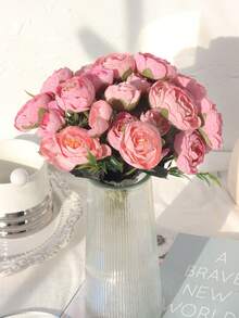 27厘米丝绸面料人造雪花茶包，1个/包，婚礼/节日/生日 - 粉色 - 查看 2
