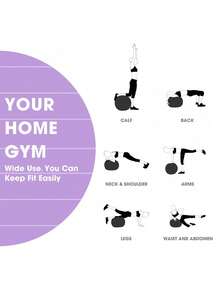Bóng Tập Yoga Bơm Hơi Bóng Thể Dục, Bóng Tập Thể Dục Cân Bằng Pilates Chống Nổ Ổn Định Bóng Thể Dục Để Tập Luyện Core Training - Màu tím - Xem 5