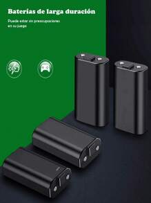 Cargador Externo Con Cuatro Pilas Recargables Compatibles con Consola Series X|S /One/One S/X/Controller - Negro - Ver 4