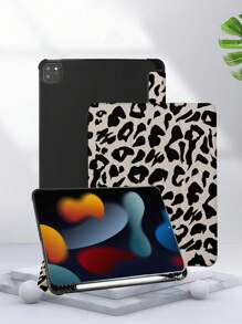 动物印花豹纹 1 件装 Tpu 垫保护套，带支架、笔筒、磁性闭合 - 兼容 Ipad Air 第 10/9 代、Air 第 5 代、Ipad Pro 11 英寸 - 彩色 - 查看 2