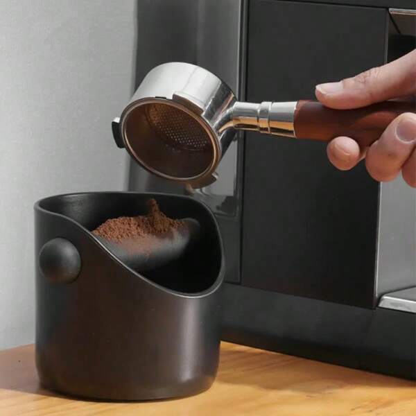 1pc Mini Coffee Powder Slag Bucket Knock SlagBox Thickened Plastic Household CoffeeRound Powder Bucket Storage Box CoffeeTool School Supplies Back To School