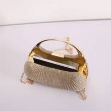 魅力四射,優雅,精美,安靜奢華亮片,時髦,奢華,發亮精美百褶時尚手拿包適合婚禮派對晚上場合晚會包,晚餐包適合派對女孩,女士,新娘