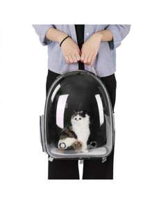 Mochila Transportadora Mascota Perro Gato Expandible Portati - Amarillo - Ver 9