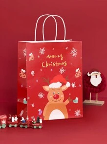 1 gói/12 chiếc Túi quà tặng theo chủ đề Giáng sinh cho tiệc lễ hội, túi xách đêm Giáng sinh, đồ dùng cho tiệc ngày lễ - Nhiều màu - Xem 4