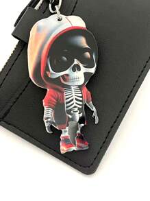 1pc Cool Skull Boxing Keychain With Buckle And Rope - Orange - View 7