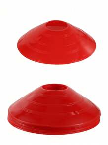 10 件裝 19cm*5cm 足球訓練配件 - 錐體、圓盤、屏障、標記圓盤 - 紅色 - 查看 3