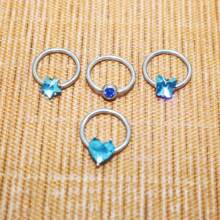 4入組寶石造型鼻環,閃亮風格,性感穿孔飾品,最佳生日、聖誕、紀念日、情人節、婚禮、職業、主題派對、萬聖節派對等禮物