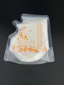 100pcs/60pcs/30pcs, 8oz/250ml Breastmilk Storage Bags, Double-Sealed Milk Storage Bags With Pour Spout For Breastfeeding, Self-Standing Bag, Space Saving Flat Profile For Refrigeration And Freezing - Clear - View 9