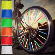 12/24/36PCS Bag Bicycle Wheel Spokes Reflective Sticker Tube Strip Warning Light DIY 7.5cm MTB Cycling Reflector Reflective Kit