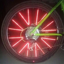 12/24/36PCS Bag Bicycle Wheel Spokes Reflective Sticker Tube Strip Warning Light DIY 7.5cm MTB Cycling Reflector Reflective Kit