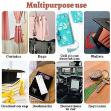 30pcs 13cm/5 Inch Silk Handmade Soft Tassel, With Loop, Ideal For Jewelry Making, Diy Projects, Bookmarks - Multicolor - 30 pieces - View 3