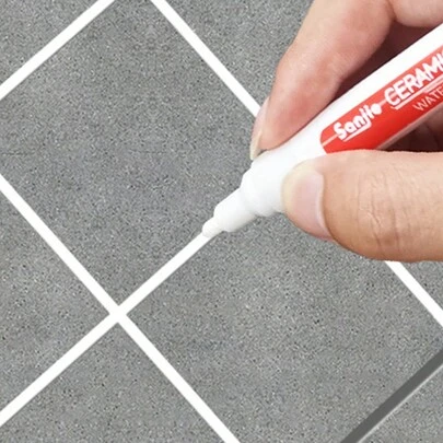 防水瓷砖缝隙修补笔，墙面去污剂，适用于墙壁和浴室，防霉密封胶，贴纸，墙贴花，家居装饰乙烯基贴花，春季装饰品让您的家焕然一新，拉玛装饰贴纸