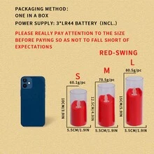 LED電子蠟燭,仿真亞克力,喜慶紅色的,適用於婚禮,裝飾蠟燭燈