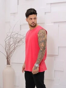 Men Tank Tops - Red - View 3