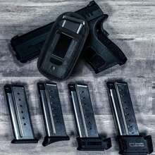 1pc Gun Holster Universal Magazine Bag Concealed Carry, Cartridge Pouch, Fit For Carry 9mm - Black - View 6