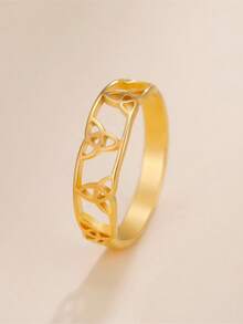 1 Miếng Thép không gỉ Ổn định Tam giác Nút Mở Nhẫn , Đơn giản Quà kỷ niệm Đối với phụ nữ Và Cặp đôi - phong cách A - Xem 16