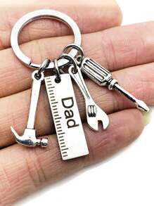 1 Set Stainless Steel Hammer, Wrench, Screwdriver Accessories - Silver - View 2