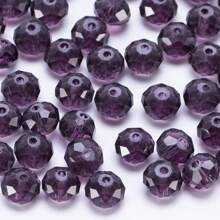 65 pièces violet Perle Cristal & 8mm Verre Perle Artisanat DIY Perle Pour Fabrication Bracelet , Collier , Boucles D'oreilles Et Bijou