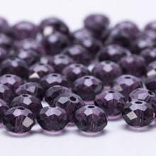 65 pièces violet Perle Cristal & 8mm Verre Perle Artisanat DIY Perle Pour Fabrication Bracelet , Collier , Boucles D'oreilles Et Bijou