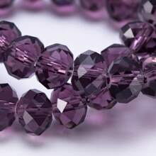 65 pièces violet Perle Cristal & 8mm Verre Perle Artisanat DIY Perle Pour Fabrication Bracelet , Collier , Boucles D'oreilles Et Bijou