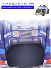 Polizei Auto Zelt für Kinder, Indoor Spielauto Spielhaus für Jungen und Mädchen, faltbares Spielhaus für Rollenspiele, geeignet für Kinder von 0-9 Jahren, Garten Zelt, Spielzelt für Mädchen, Kinderzimmer Vorhänge