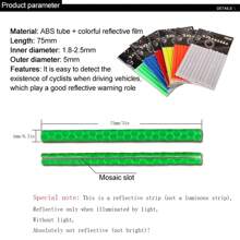 12/24/36PCS Bag Bicycle Wheel Spokes Reflective Sticker Tube Strip Warning Light DIY 7.5cm MTB Cycling Reflector Reflective Kit