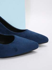 女高跟鞋,經典黑色細跟工作鞋,智慧辦公鞋 - 藏蓝色 - 查看 6