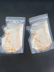 100pcs/60pcs/30pcs, 8oz/250ml Breastmilk Storage Bags, Double-Sealed Milk Storage Bags With Pour Spout For Breastfeeding, Self-Standing Bag, Space Saving Flat Profile For Refrigeration And Freezing - Clear - View 7