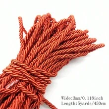 1pc 5yards 3mm 3-Strand Parachute Cord Rope Polypropylene Rope For Home Decoration Accessories DIY Handmade Home Textile Decoration - Red - View 2