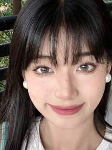 1 Pair Milk Bubble Gray-Brown Color Contact Lenses, Annual Disposable, 14.0mm, For Halloween Cosplay - gray brown - View 5