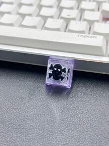Tapa De Tecla Abs Con Estampado De Calavera Negra, Bonita, Para Decoración De Teclado Mecánico, 1 Ud. - Negro - Ver 8