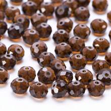 80pcs 6mm Faceted Crystal Beads, Transparent Glass Beads For DIY Bracelet, Necklace, Earring Jewelry Making