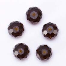 80pcs 6mm Faceted Crystal Beads, Transparent Glass Beads For DIY Bracelet, Necklace, Earring Jewelry Making