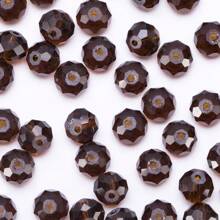 80pcs 6mm Faceted Crystal Beads, Transparent Glass Beads For DIY Bracelet, Necklace, Earring Jewelry Making