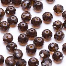 80pcs 6mm Faceted Crystal Beads, Transparent Glass Beads For DIY Bracelet, Necklace, Earring Jewelry Making