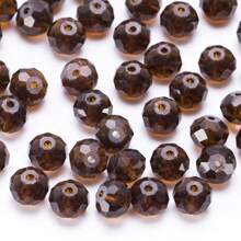 80pcs 6mm Faceted Crystal Beads, Transparent Glass Beads For DIY Bracelet, Necklace, Earring Jewelry Making