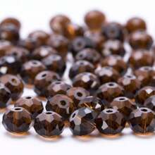 80pcs 6mm Faceted Crystal Beads, Transparent Glass Beads For DIY Bracelet, Necklace, Earring Jewelry Making