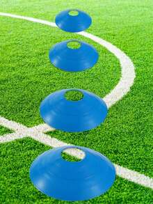 10入組19cm*5cm足球訓練標誌錐套件,帶座架用於鑽探,足球訓練設備 - 藍色 - 查看 6
