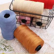 1 件 2 毫米亞麻紗,具有冰涼感、扁平形狀、閃亮表面,適用於 Diy 編織項目(包、帽子、靠墊等)