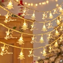 Christmas/Autumn Decoration Led Star String Lights, Flashing Colorful Lights, Ideal For Christmas Treeschristmas Decor Christmas Gift Thanksgiving Christmas Tree Decor Ornaments Christmas Light Bedroom Decor Home Decor Party Decor Holiday Festival Room Decor