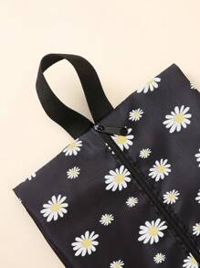 Minimalist Daisy Floral Pattern Travel Portable Shoe Storage Bag, Travel Essentials - Multicolor - View 4